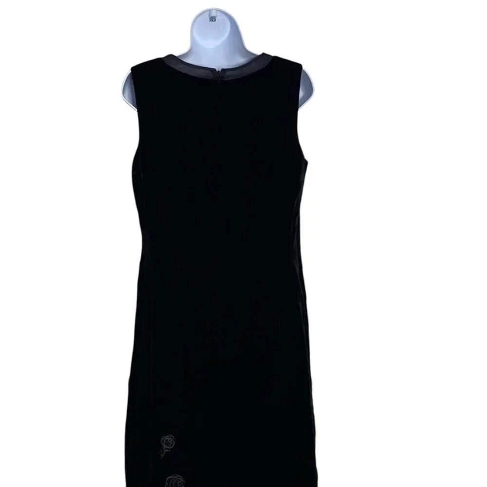 Laura Ashley velvet dress vintage black velvet sleeveless vintage 10 NWT lined